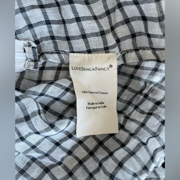 LoveShackFancy Lorelei charcoal Ruffle Mini Dress size small - Picture 9 of 9